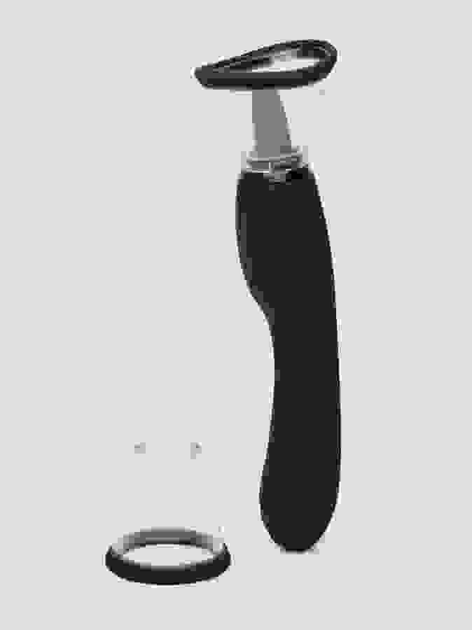 Lovehoney Lick Me Vibrating Pussy Pump and Tongue Vibrator, Black, hi-res